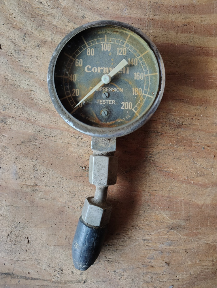 VINTAGE ENGINE COMPRESSION TESTER TOOL GAUGE CORNWELL UNTESTED