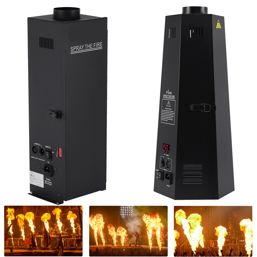 200W Flame Thrower Projector Fire Machine Stage Effect Party Disco DJ DMX512