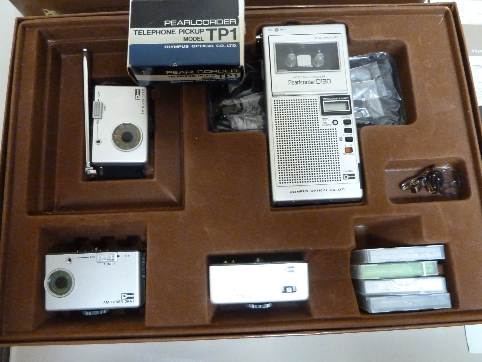 Vintage Japanese Olympus Pearlcorder D130 Microcassette box set with lots more!!