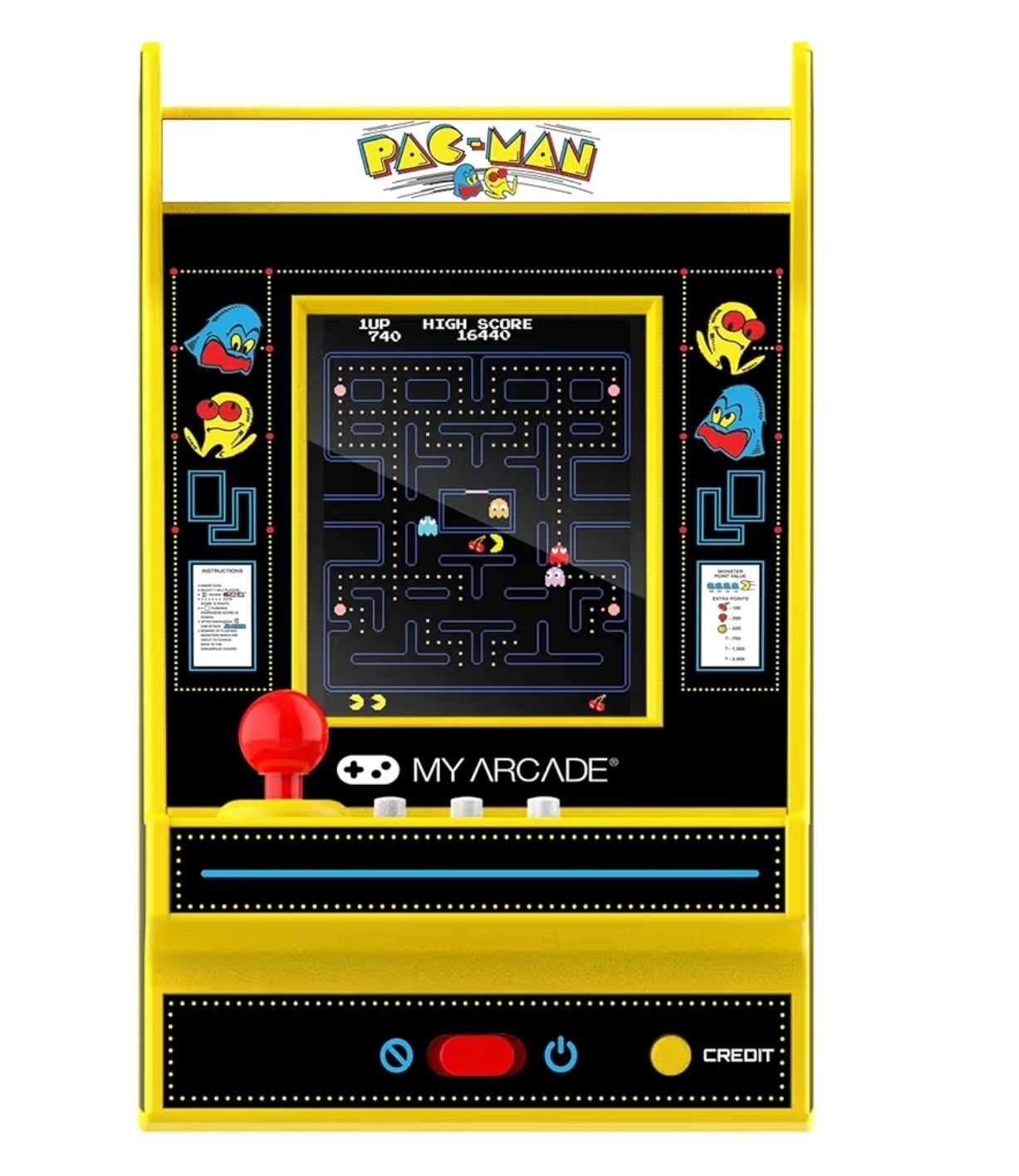 My Arcade Pac-Man Micro Player Pro: 6.75" Handheld Retro Mini Arcade, Arcade ...