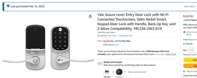 NEW Yale Assure Satin Nickel Lever Entry Lock Wi-Fi Touchscreen Z-Wave MSRP $229