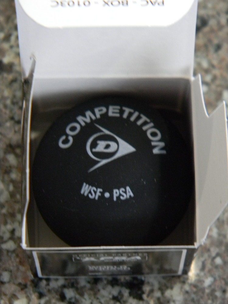 Pair Dunlop Grey/Blue Squash Lite Ti Racquets, Python Intro 2k Eyeguards, & Ball