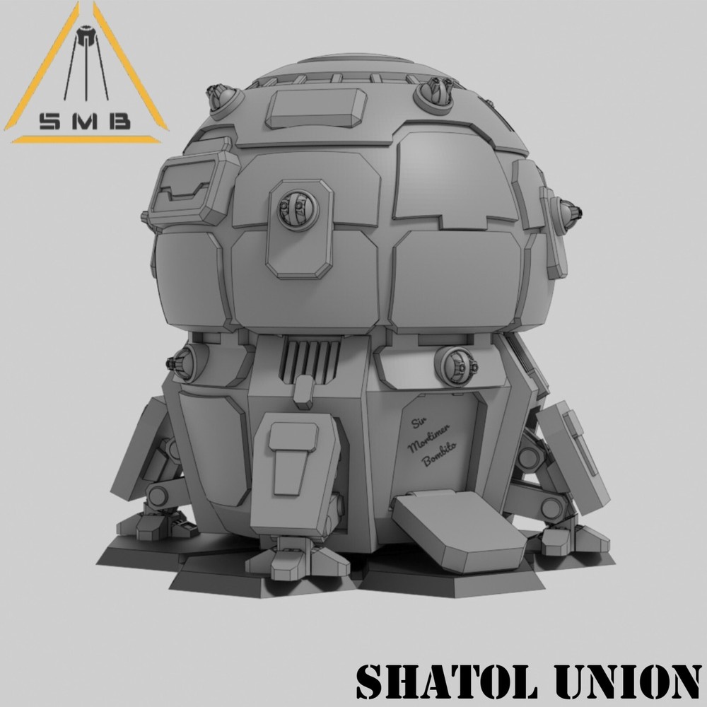 Union Class Mech Dropship w/ Hex Base, Tabletop War Game Terrain (6mm)