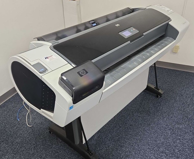 HP Designjet " T1100 " wide format printer plotter guaranteed T1200 ps clean