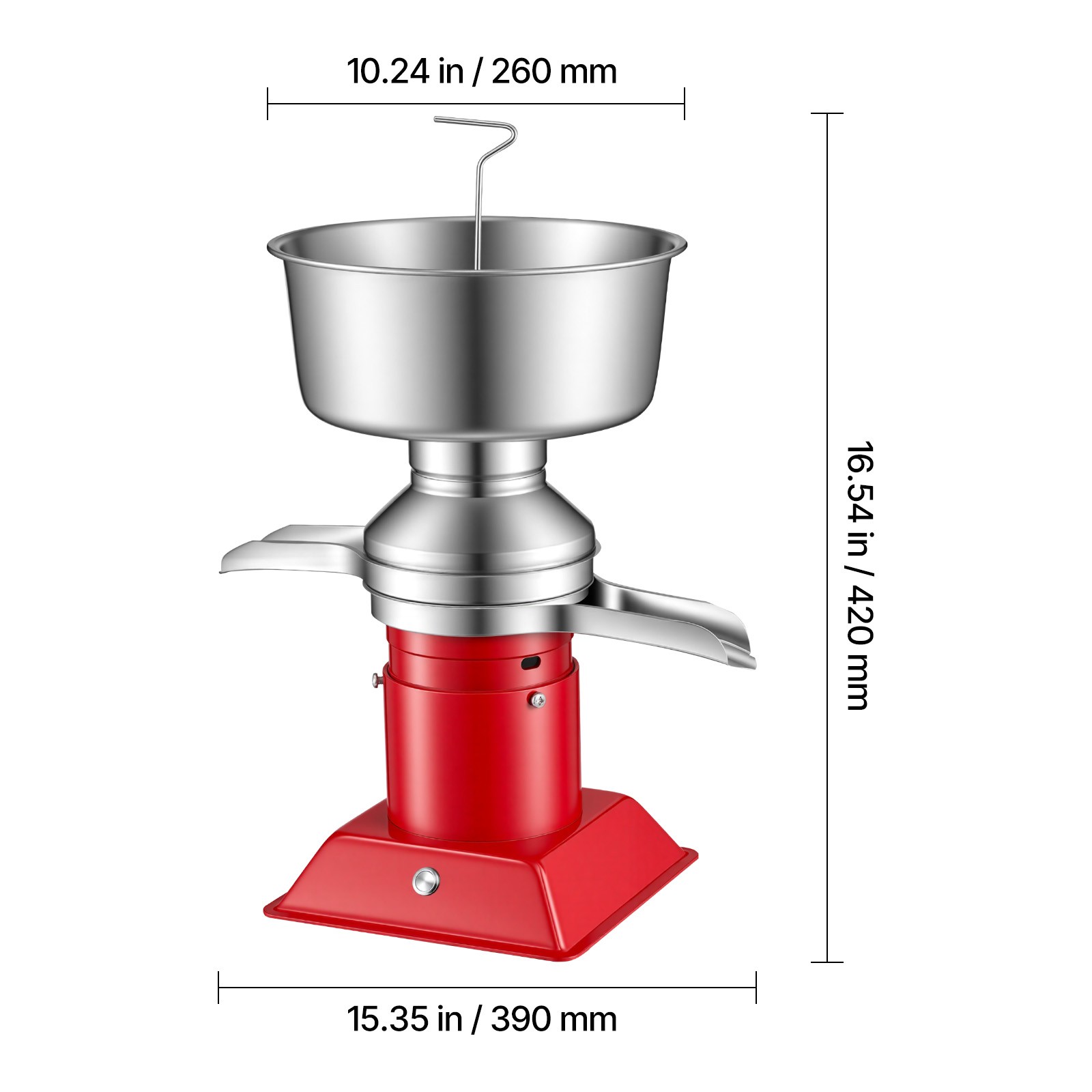 Uimoso Electric Milk Cream Separator with 60L/H Processing Capacity