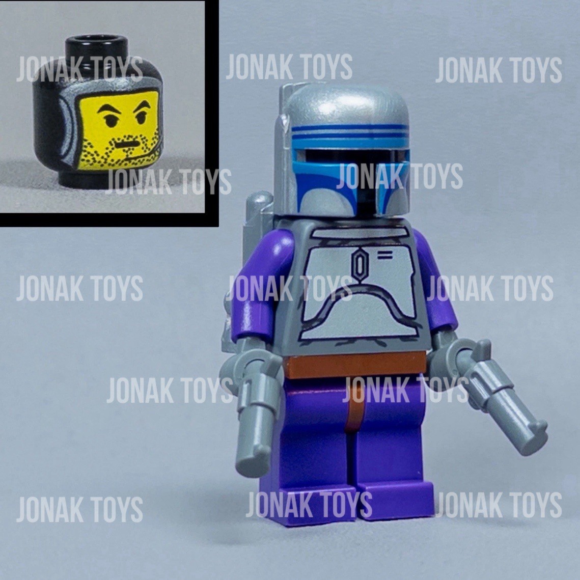 LEGO Star Wars Jango Fett Complete Saga Custom Figure (7153) Blasters Included!