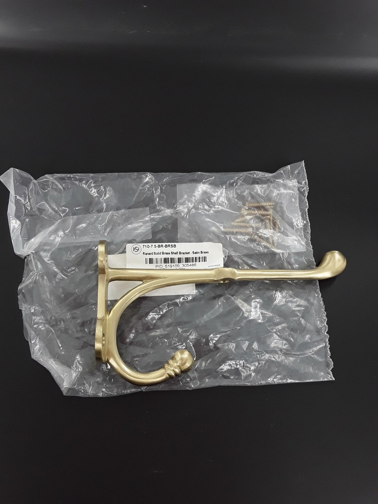 Signature Hardware - Ranard Solid Brass Shelf Bracket - Satin Brass