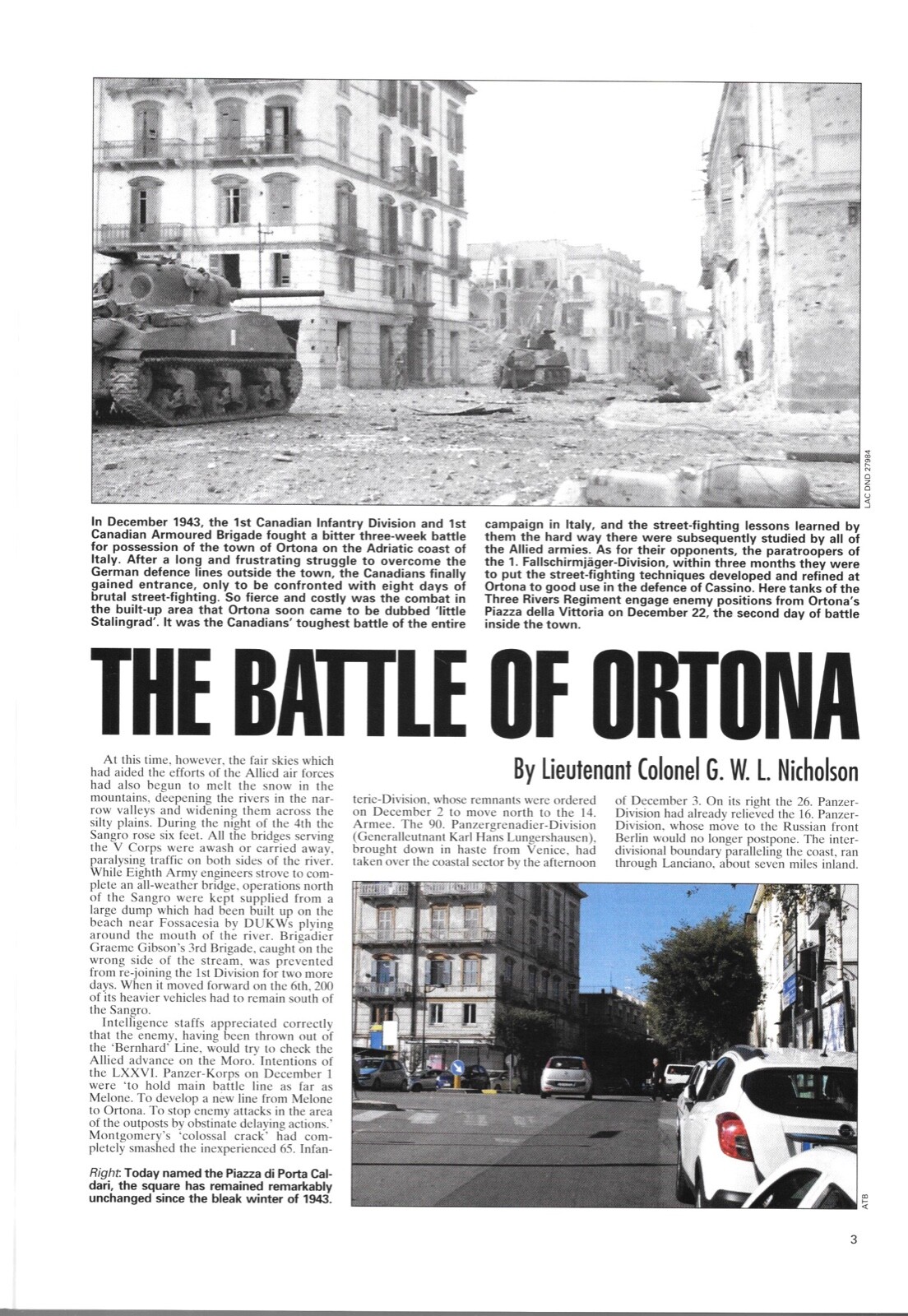 After The Battle 183 Battle Of Ortona Italy French Canadian Armored War Graves