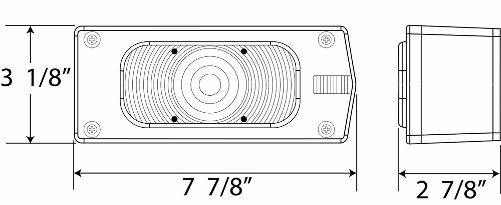 Optronics Passenger Side Low Profile Combination Tail Light