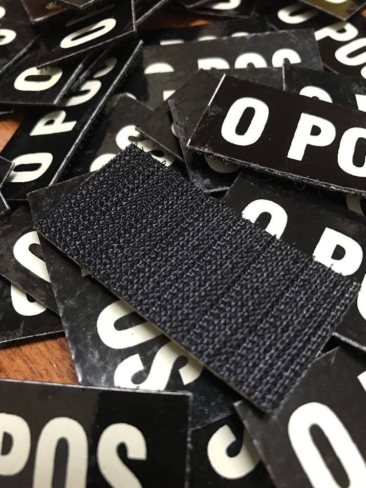 O-POS Blood Type Patch IR Reflective