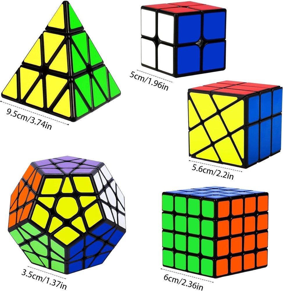 Speed Cube Set, Puzzle Cube, Magic Cube 2x2 4x4 Pyraminx Pyramid Megaminx Fen...