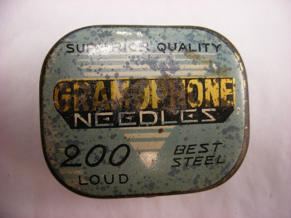 Phonograph Gramophone Needle Tin - 200 Gramophone Superior - Empty