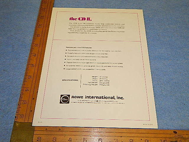 AMI / Rowe CDII Advertising Flyer