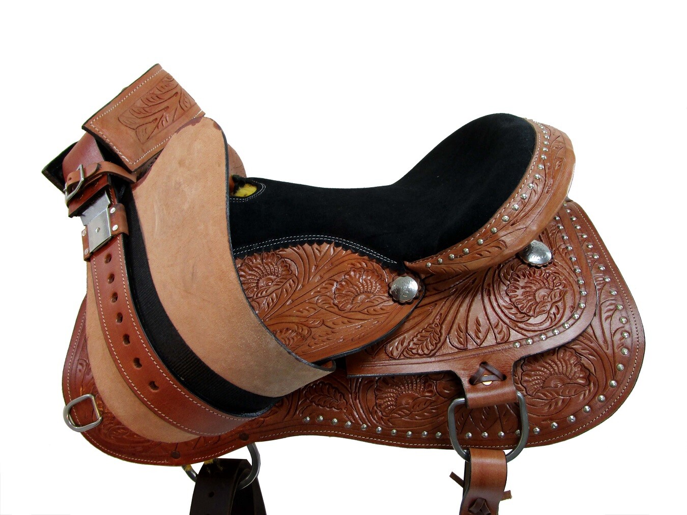 USED WESTERN SADDLE 15 16 17 18 BARREL RACING PLEASURE TRAIL HORSE LEATHER TACK