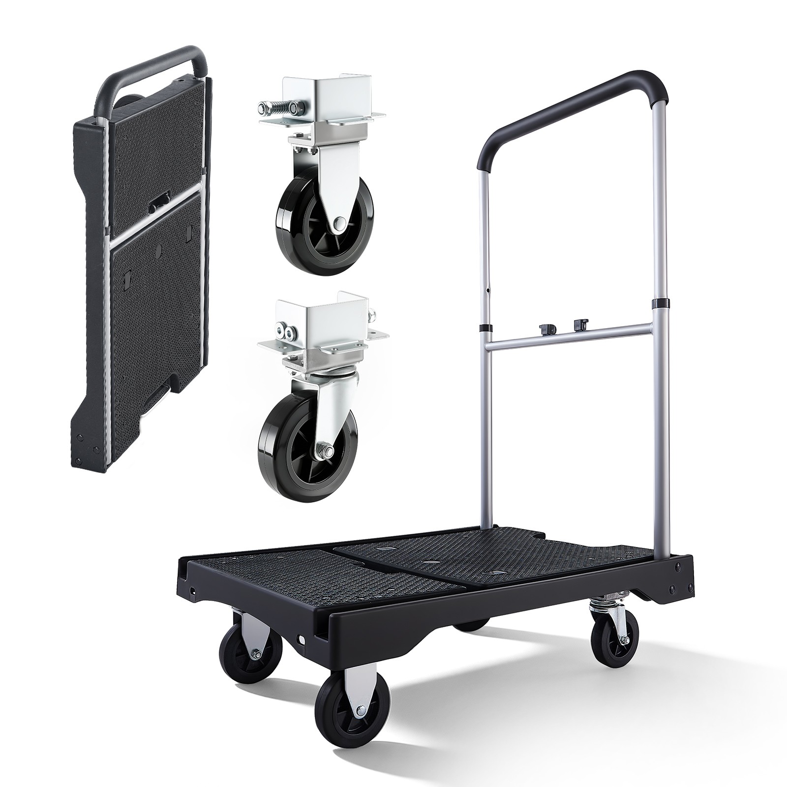 Uimoso Foldable Push Cart Dolly 330 lbs Capacity Folding Hand Truck with Wheels