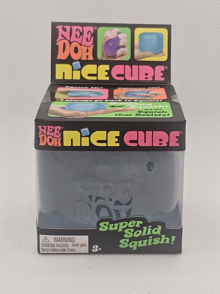 HOT 🔥 NeeDoh Nice Cube Nee Doh Squishy Clear Cube 💙 Blue!