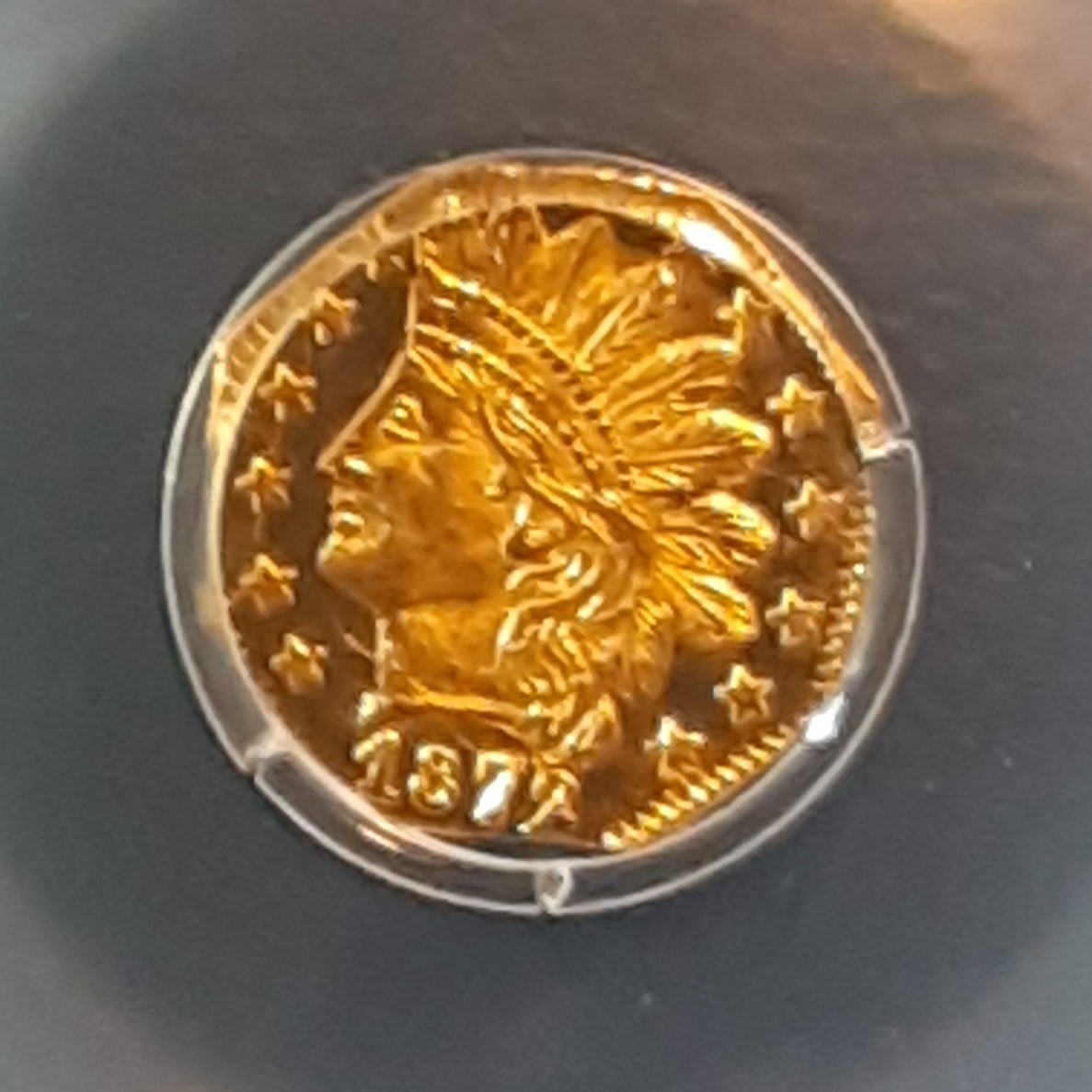 California Territorial Gold Octagonal 25C - Graded PCGS MS64 BG-790