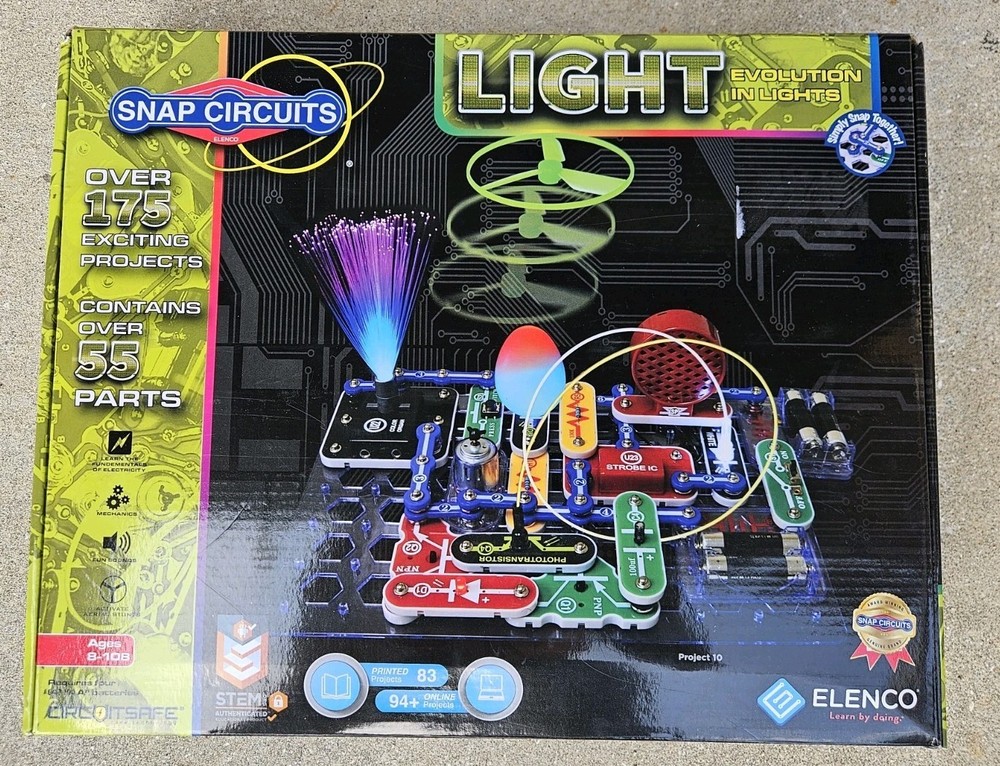 Elenco Snap Circuits Experiments Light STEM Electronics Project Pre-owned