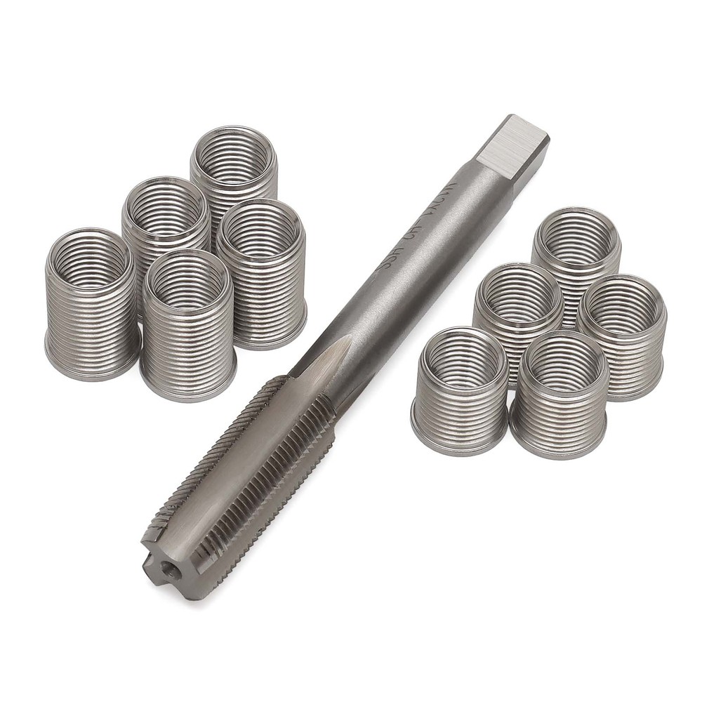 M10 x 1 Universal Spark Plug Thread Repair Tools Kit with Thread Inserts 10 Pack