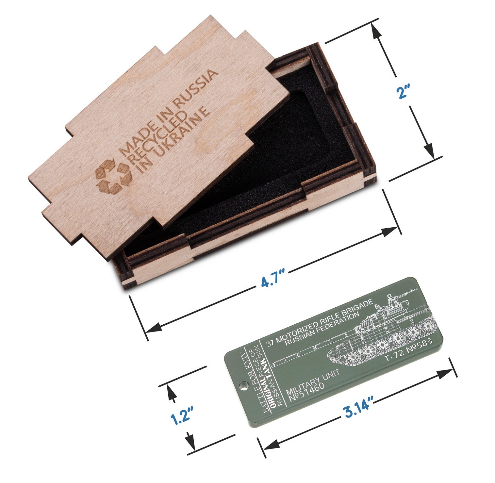 Crafted in Ukraine from Recycled Material, Engraved Custom Keychain, Metal Art