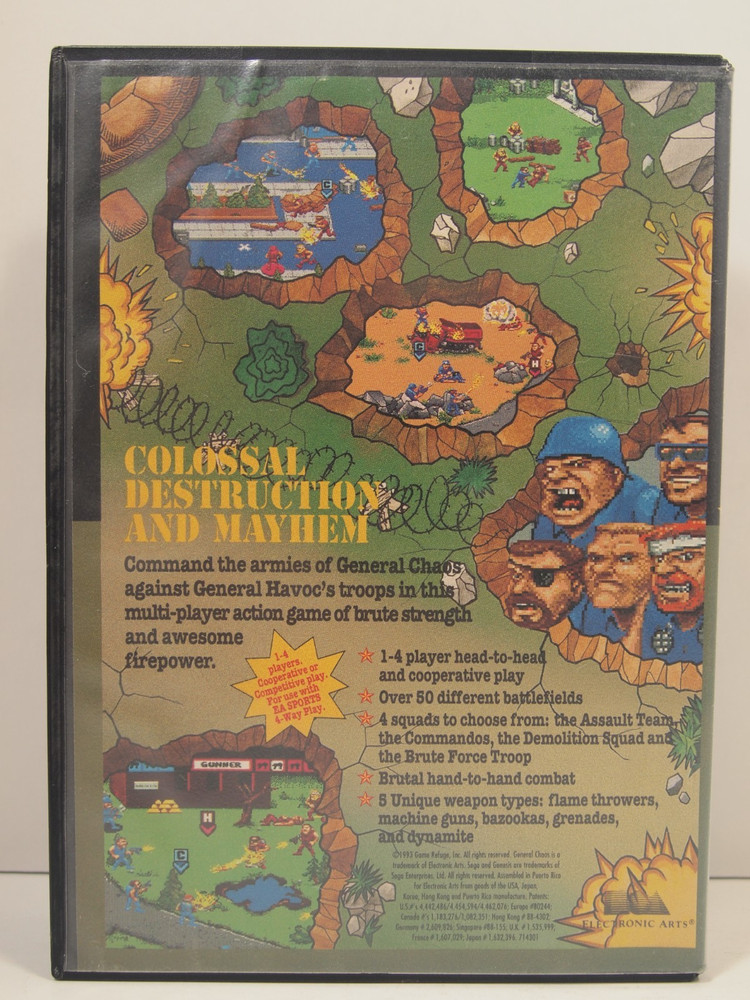 General Chaos Case (SEGA Genesis) Authentic BOX ONLY