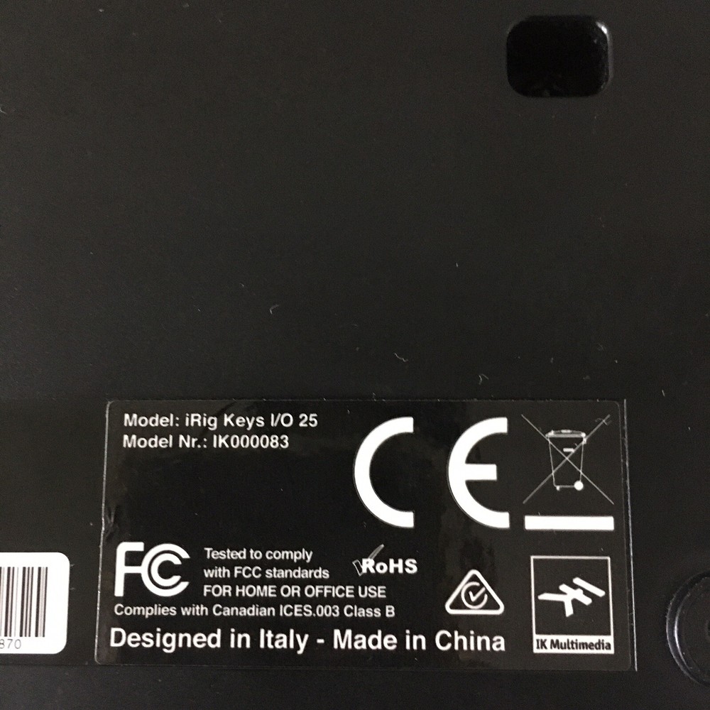 IK Multimedia iRig Keys I/O 25 Keyboard Controller IK000083 - Untested