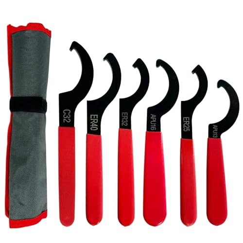Coilover Spanner Wrench Set 6 Pcs C-Shape Shock Spanner Hook Wrench JYBS-6pcs