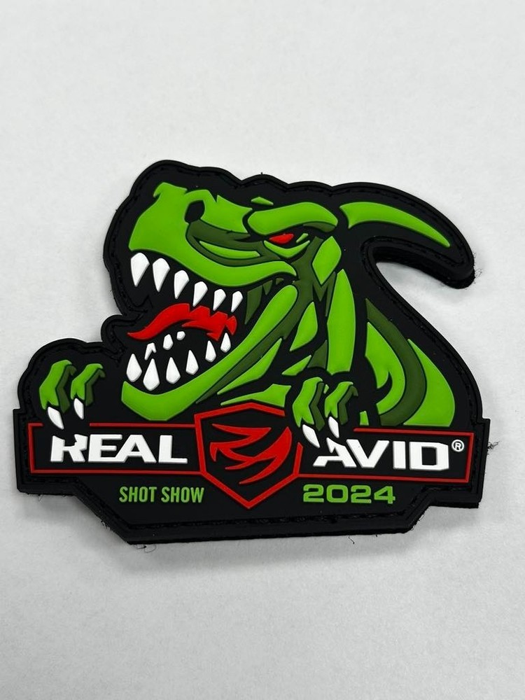 SHOT 🎯 Show 2024 Real Avid “Dinosuar” PVC Morale Patch, Hook & Loop, NEW!