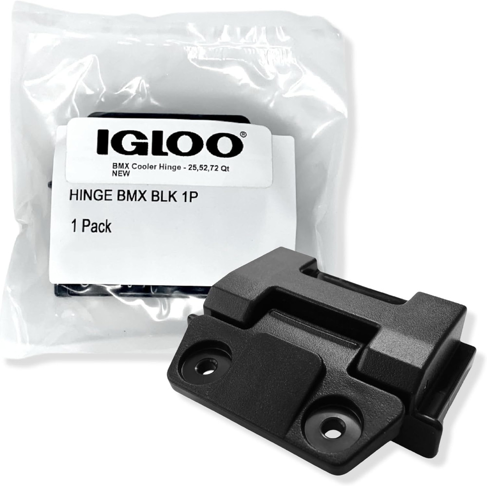 Hinge for 25, 52, 72 Qt BMX Coolers, Plastic, Black