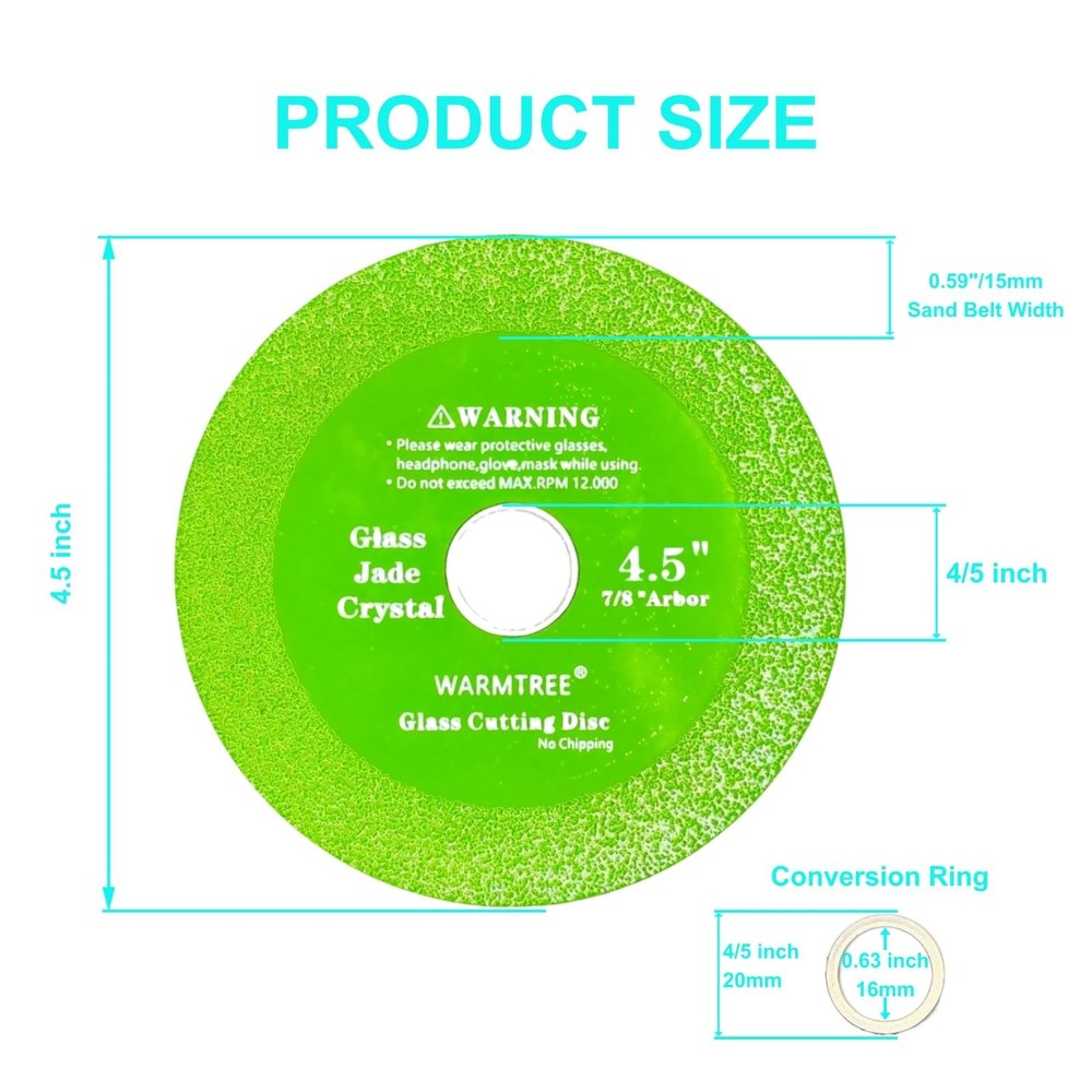 5-Pack Glass Cutting Disc Glass for Angle Grinder 4 Ceramic 5 pcs