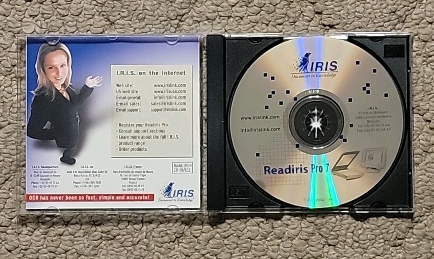 Readiris Pro 7 with Cardiris LE PC CD-ROM Software New Open-Box unused