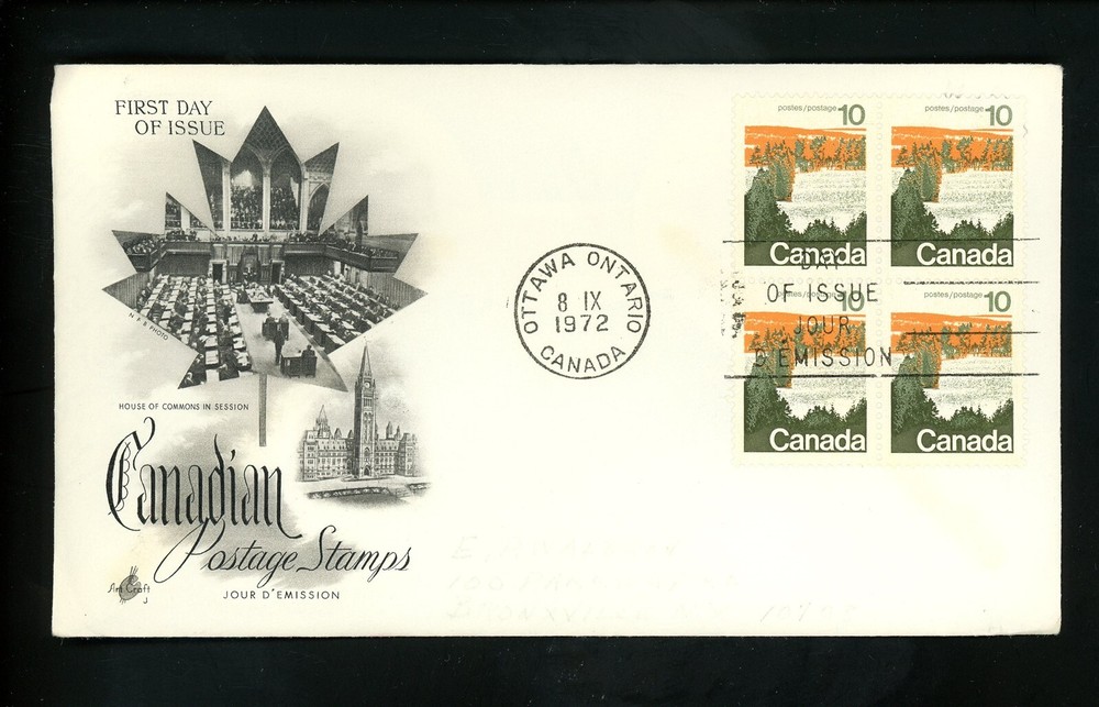 Postal History Canada FDC #594 Forest 1972 Artcraft