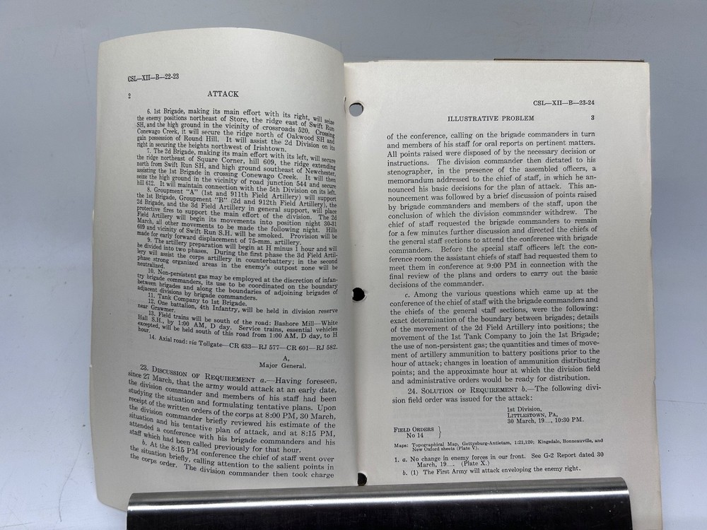 Attack, Command and General Staff School 1930, X 2