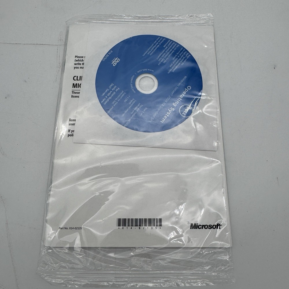 Dell Microsoft Windows Server 2008 R2 Std SP1 Install DVD 8H7N3 - SEALED