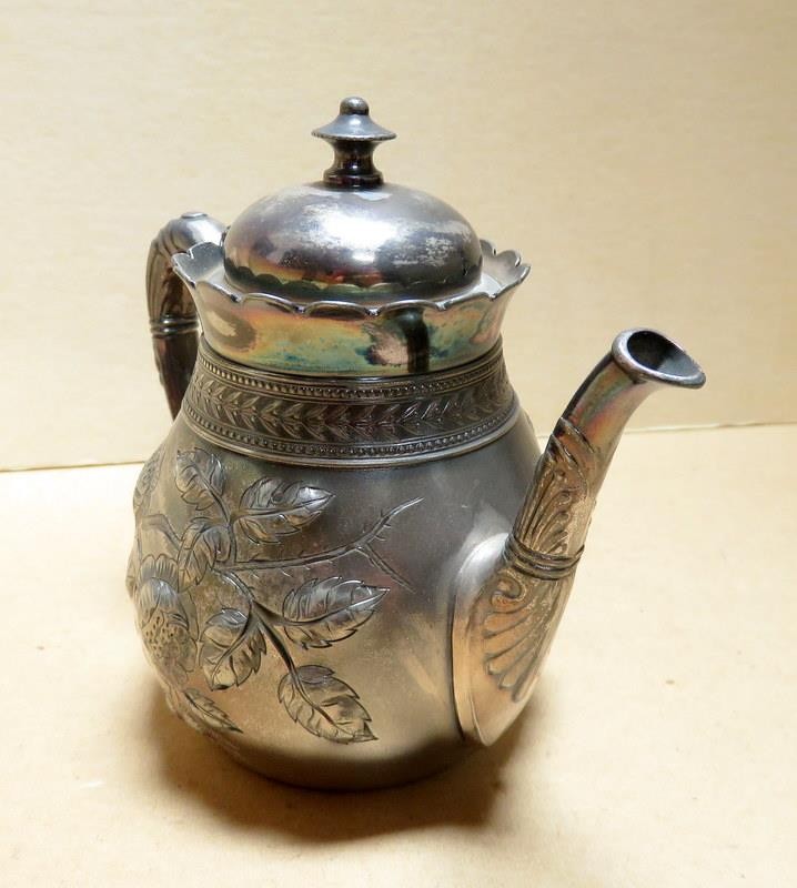 Victorian Silverplate Pairpoint Quadruple Plate Tea Set