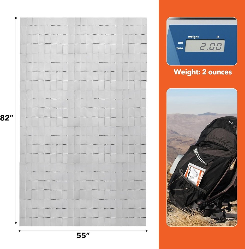 Mylar Blanket 6PK, Space Emergency Thermal