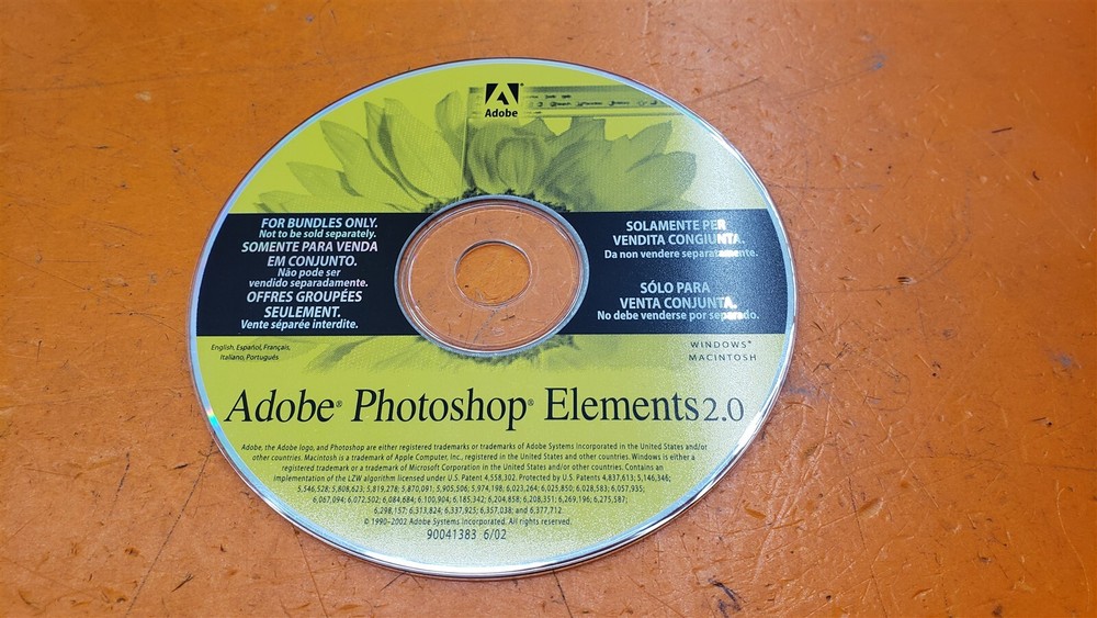 ⭐️⭐️⭐️⭐️⭐️ Adobe Photoshop Elements 2.0 Disc Only