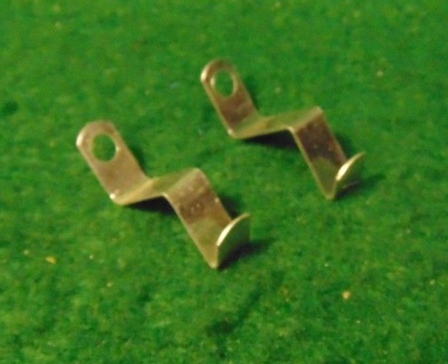 (2) SIZE 9 CERAMIC RESISTOR MOUNTING CLIP BRACKETS NOS