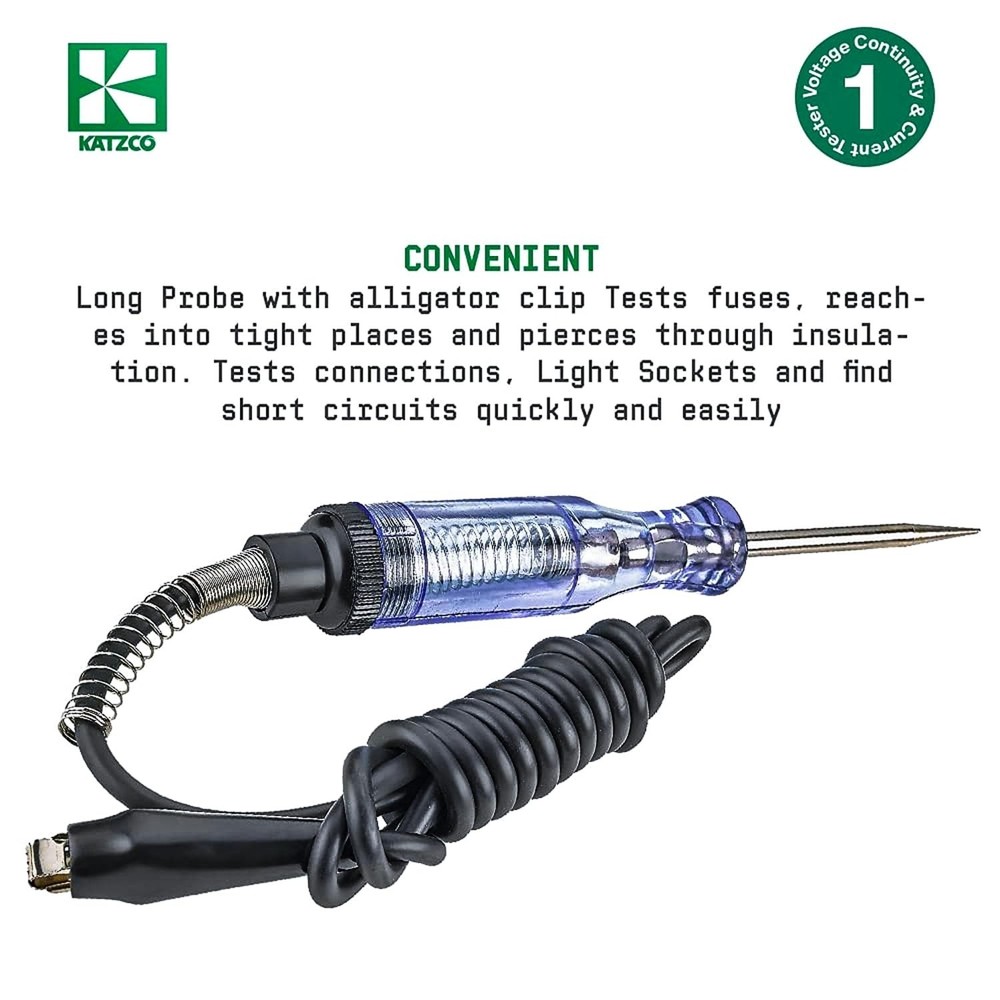 Portable Voltage Tester with Sharp Probe & 54" Cord - Prevent Electrical Issues