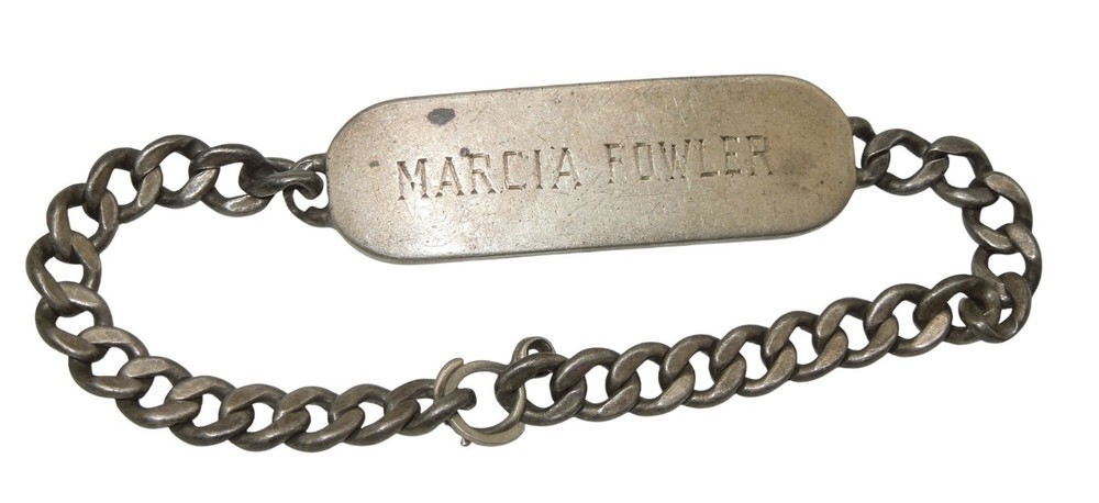 Original WWII US Military Woman's STERLING ID Bracelet, Mt. Kisco NY CA5