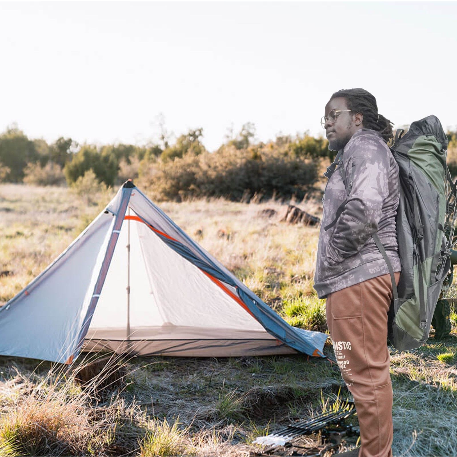 Hunting Ground Blind Carry BackPack - Adjustable Extra Long - Water Resistant
