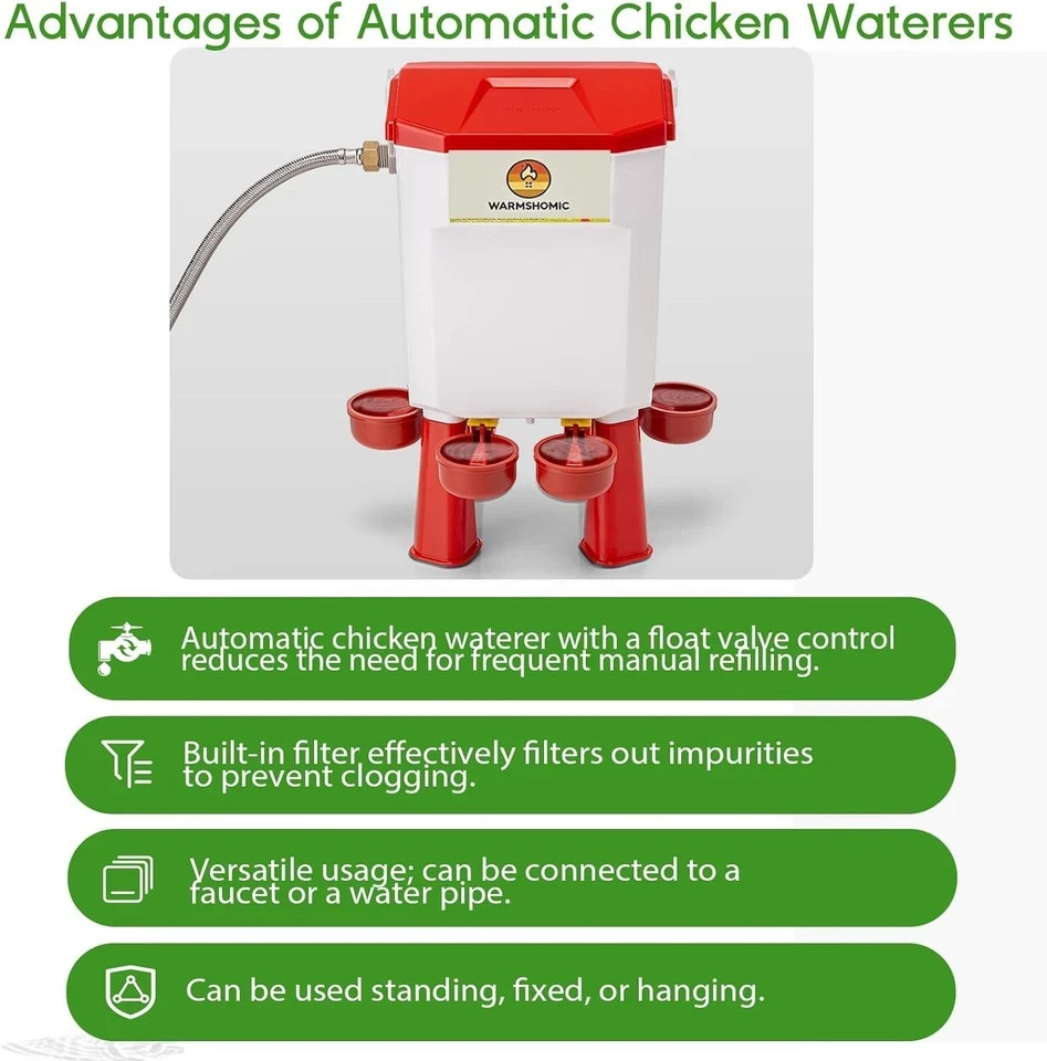 Automatic Chicken Waterer Large Chicken Waterer System Pou