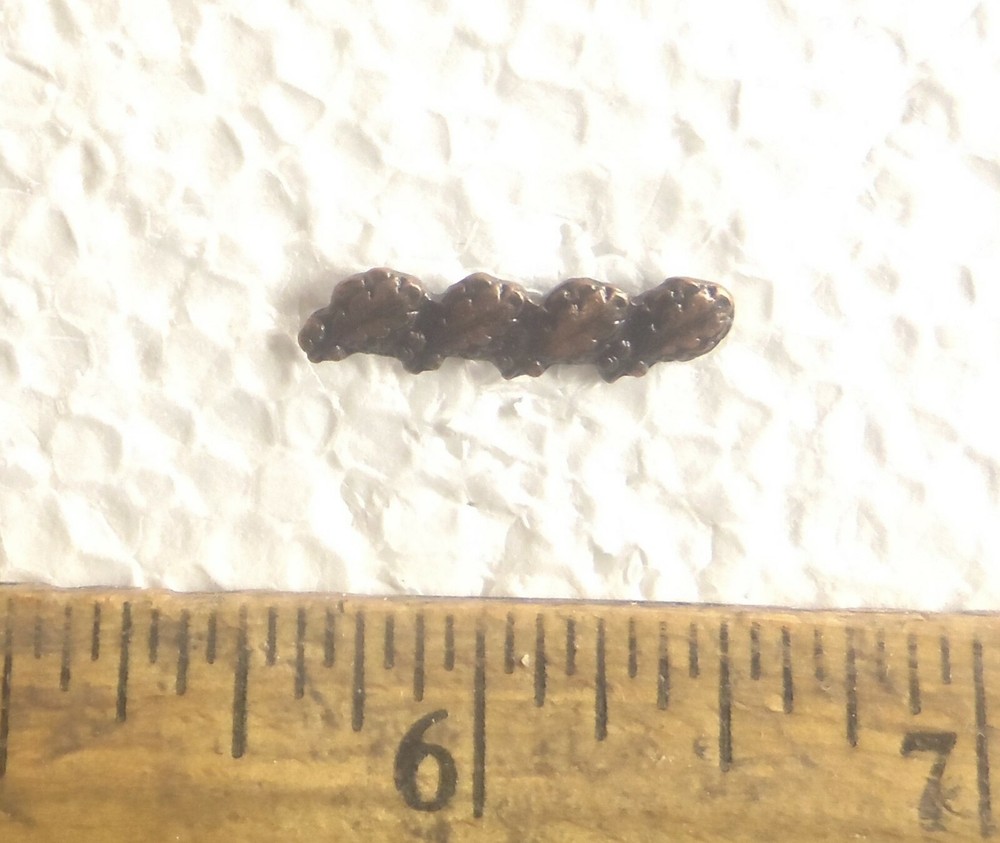 Four Bronze Oak Leafs Attachment for Ribbon & Metals