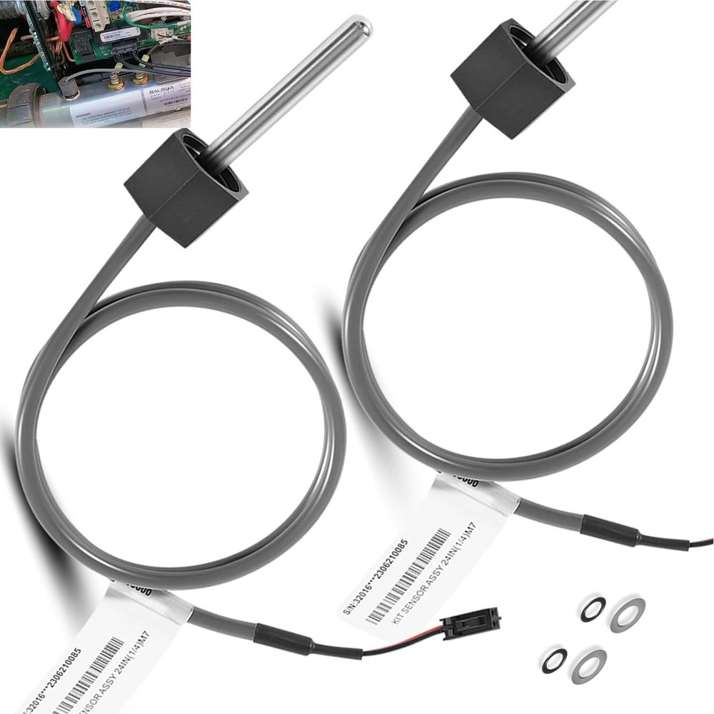 24" Temp/Hi Limit Sensor for Balboa Spa Heater M7 System, 1/4" Sensor Diameter