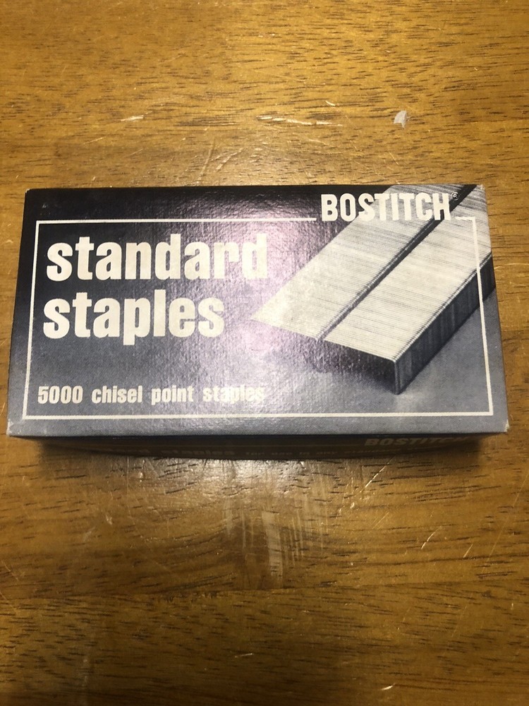 VINTAGE BOSTICH CHISEL POINT 5000 STANDARD STAPLES - Full BOX