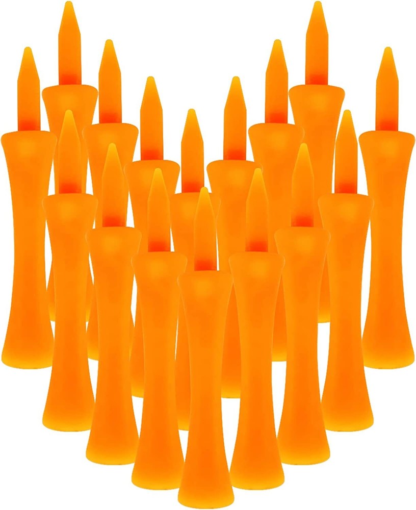 2 3/4" Orange Plastic Step Down Golf Tees (100 Count) - Castle / Graduated US