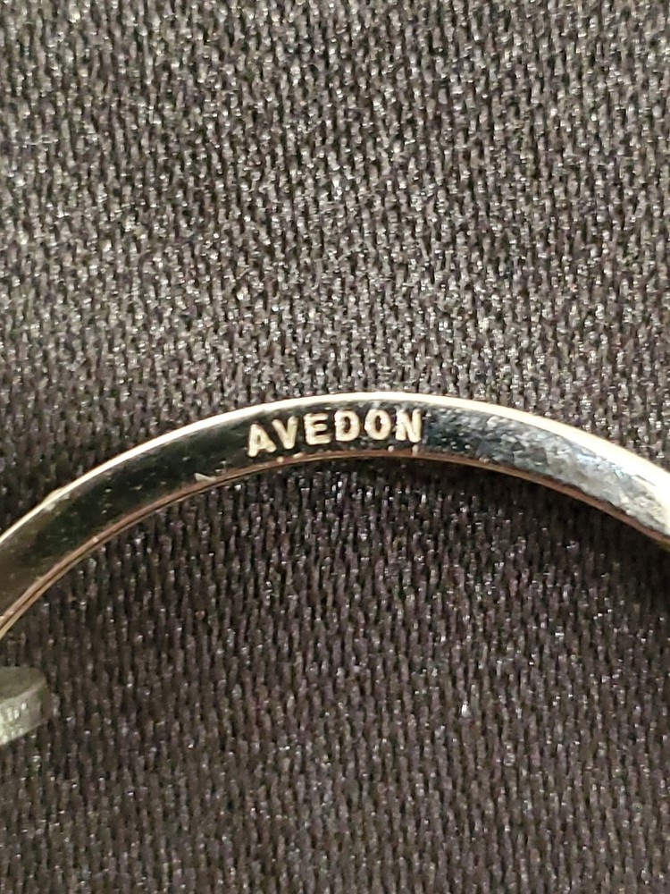 Avedon Designer Sterling Silver Key Ring With Engraved Plate T.S.