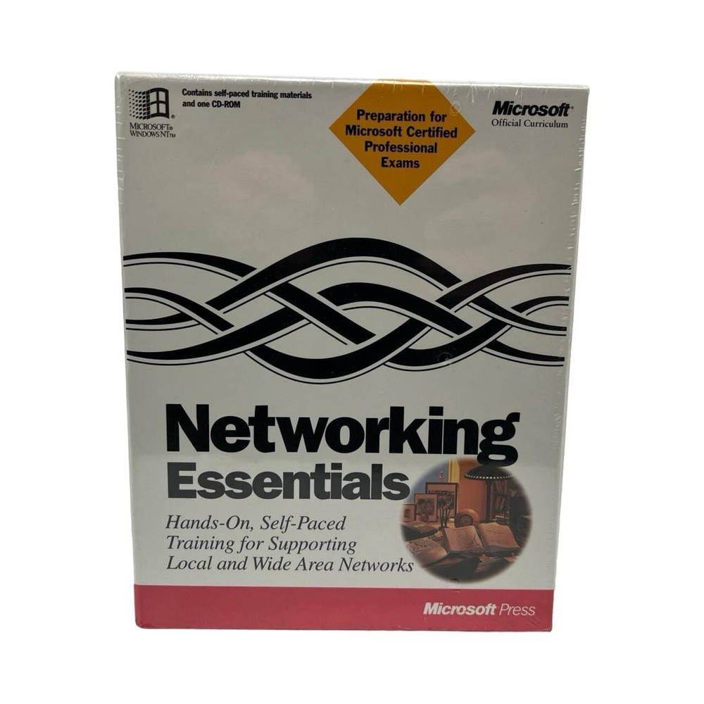 NEW Microsoft Networking Essentials 1996 1st Edition Book & CD Sealed!