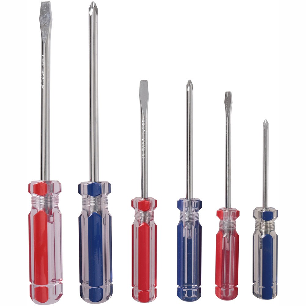 Allied 89082 6pc Screwdriver Set Slotted & Phillips Magnetic Tips