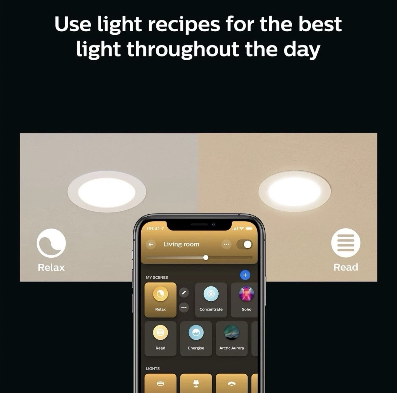 Philips Hue Smart Slim 6 Inch LED Downlight White and Color Ambiance Light